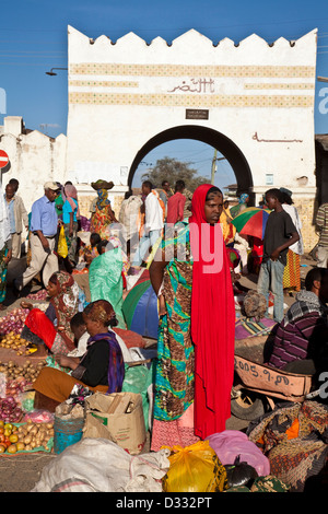 Mercato cristiano, Showa Gate, Harar, Etiopia Foto Stock