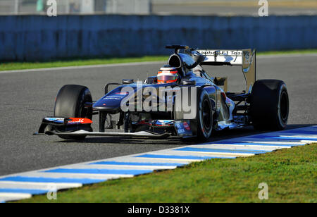 07.02.2013 Motorsport, Formula 1 test sul Circuito de Velocidad pista di Jerez de la Frontera, Spagna ---- Nico Hülkenberg (Huelkenberg), Sauber C32 Foto Stock