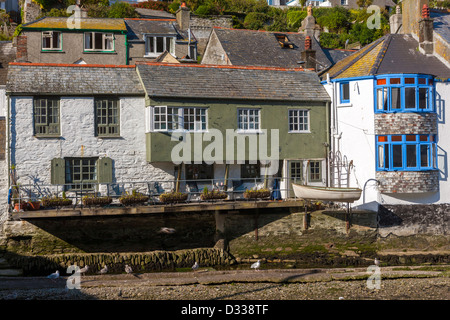 Il villaggio costiero di Polperro in Cornovaglia. Foto Stock