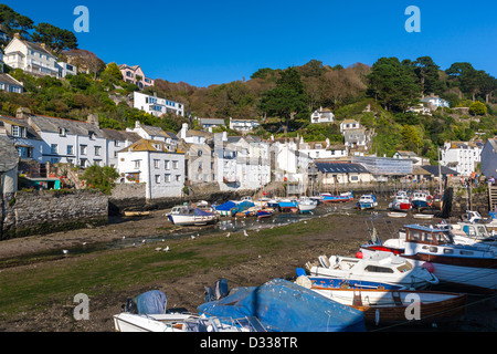 Il villaggio costiero di Polperro in Cornovaglia. Foto Stock