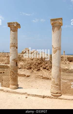 Questa immagine è stata catturata al vasto antico parco archeologico a Paphos (Kato Pafos), Cipro. Foto Stock