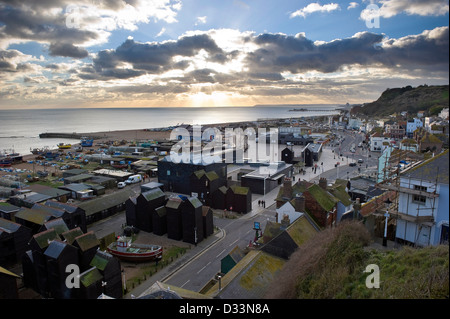 Stade e Galleria Jerwood at Old Town Hastings, East Sussex, Regno Unito Foto Stock