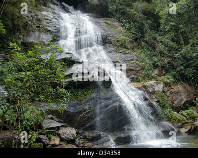 Cascatinha Taunay (Parco Nazionale di Tijuca, Rio de Janeiro, Repubblica Federativa del Brasile) Foto Stock