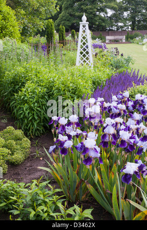 I confini della molla nel paese tradizionale giardino, Kent. Foto Stock