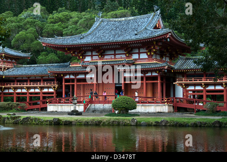 Tempio Byodo-In Kaneohe Oahu Hawaii USA Foto Stock