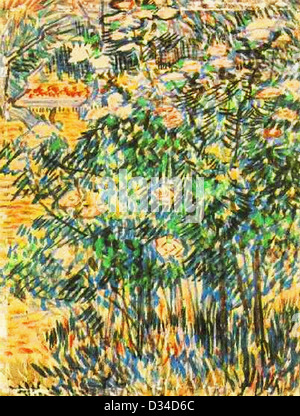 Vincent van Gogh, arbusti in fiore. 1889. Post-Impressionism. Olio su tela. Rijksmuseum Kröller-Müller, Otterlo, Paesi Bassi. Foto Stock