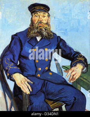 Vincent van Gogh, postino Joseph Roulin. 1888. Post-Impressionism. Olio su tela. Museo delle Belle Arti di Boston, MA, Stati Uniti d'America. Foto Stock