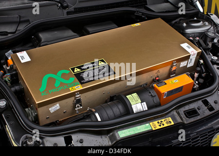 Batteria agli ioni di litio in BMW con motore elettrico Mini e auto Foto Stock