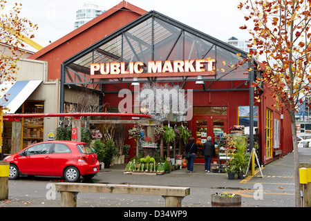 Granville Island il mercato pubblico Vancouver BC Canada Foto Stock