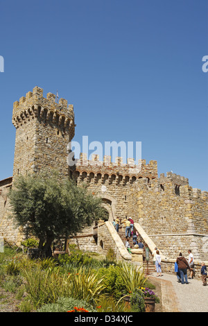 Castello di Amorosa Cantina Napa Valley, California, Stati Uniti d'America Foto Stock