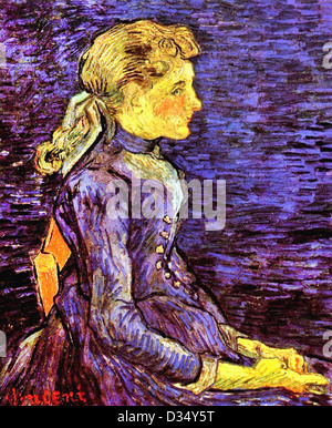 Vincent van Gogh, Ritratto di Adeline Ravoux. 1890. Post-Impressionism. Olio su tela. Luogo di creazione: Auvers-sur-Oise Foto Stock