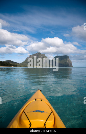 I kayak sulla laguna Isola di Lord Howe Nuovo Galles del Sud Australia Foto Stock