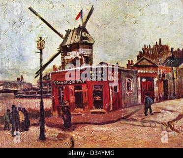 Vincent van Gogh, Le Moulin de la Galette. 1886. Post-Impressionism. Olio su tela. Nationalgalerie di Berlino, Germania. Foto Stock