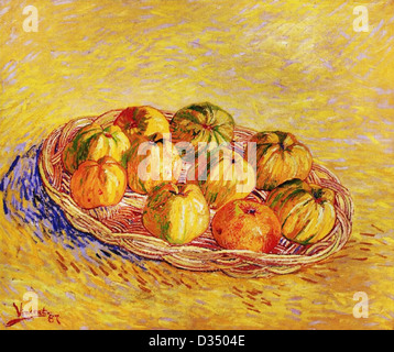 Vincent van Gogh, Still Life con cesto di mele. 1887. Post-Impressionism. Olio su tela. Foto Stock