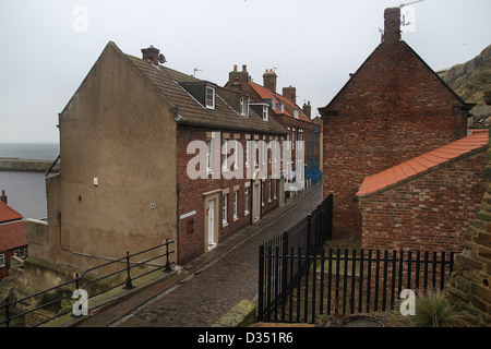 Street a Whitby, North Yorkshire. Foto Stock