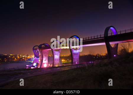 Falkirk Wheel sollevare loch in Scozia Foto Stock