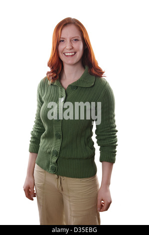 Felice giovane donna Foto Stock