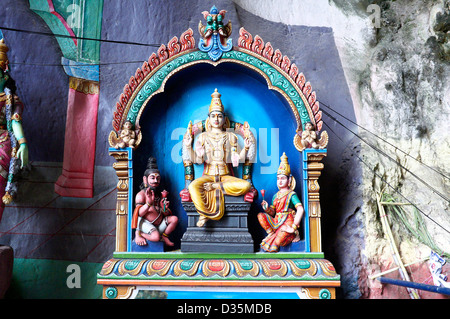 Statue di Rama, Sita e Hanuman in Grotte Batu tempio indù, a Kuala Lumpur in Malesia Foto Stock