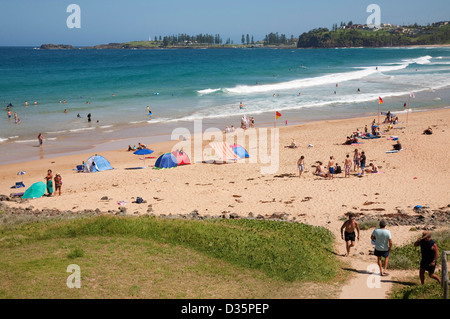 Bombo Spiaggia situato molto vicino il set splendidamente south coast città balneare di Kiama,Illawarra regione sud della costa del NSW Australia Foto Stock