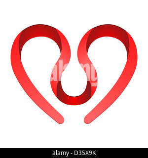 Cuore rosso simbolo Foto Stock