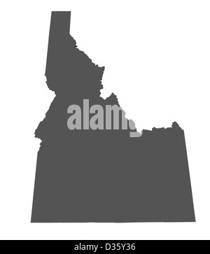 Mappa dello stato di Idaho - USA Foto Stock