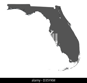 Mappa Florida, Regno, Stati membro, Stati Uniti d'America Foto Stock