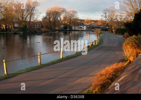 West Ashling in inverno, Sussex, Inghilterra Foto Stock