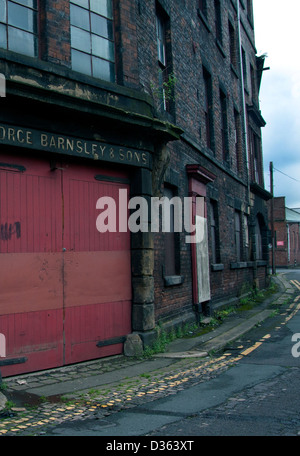 Fabbriche abbandonate, Sheffield Foto Stock