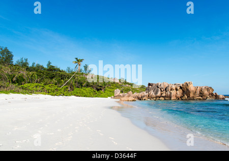 Coco Beach in Seychelles. La Digue Island Foto Stock