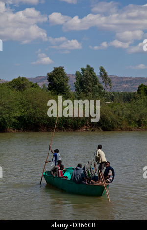 Del Nilo Azzurro nei pressi di Bahir Dar, Etiopia Foto Stock