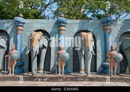 Gli elefanti VGP Regno universale Il miglior parco a tema, Amusement Park, il Parco Acquatico di Chennai Foto Stock