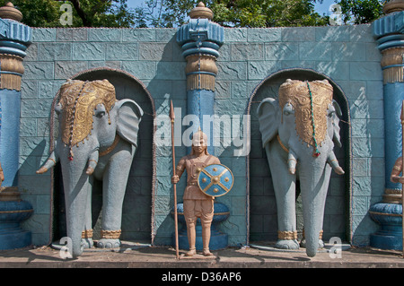 Gli elefanti VGP Regno universale Il miglior parco a tema, Amusement Park, il Parco Acquatico di Chennai Foto Stock