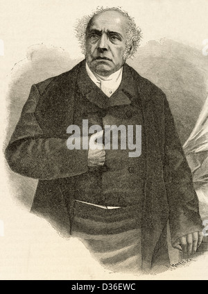 Pierre Antoine Berryer (1790-1868). Avvocato francese e altoparlante. Incisione di Galleria Universale, 1868. Foto Stock