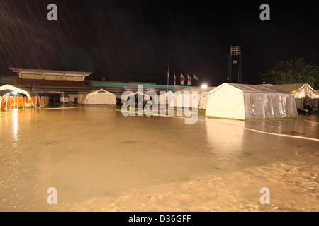 Carrefour, Haiti, dopo allagamento Monsumregen la Croce Rossa tedesca ospedale da campo Foto Stock