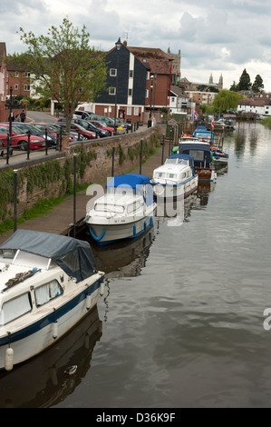 Imbarcazioni da diporto barche sul fiume Avon Tewkesbury Regno Unito Foto Stock