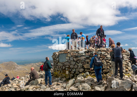Scafell Pike Picco più alto in Inghilterra, Parco Nazionale del Distretto dei Laghi, Cumbria, Regno Unito, Europa. Foto Stock