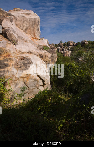 Paesaggio roccioso sulla Giara Isola, Vansittart Bay, Australia occidentale Foto Stock