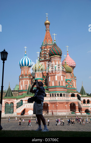 Mosca, Russia, la Cattedrale di San Basilio sulla Piazza Rossa Foto Stock