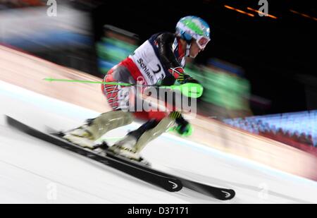 Schladming, Austria. Xi Febbraio 2013. Sci Alpino FIS Campionati del Mondo Sci Alpino 2013 Super combinazione Slalom per gli uomini. La figura mostra il Ted Ligety USA. Credit: Azione Plus immagini di Sport / Alamy Live News Foto Stock