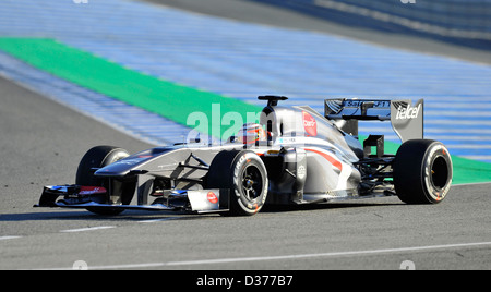 5.2.2013, Formula One Pre-Season le sessioni di test a Jerez de la Frontera, Spagna ----- Nico Hülkenberg (Huelkenberg), Sauber C32 Foto Stock