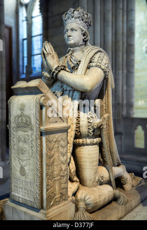 Sepoltura di Louis XVI (1754 - 1793), re di Francia 1774 al 1792. La cattedrale gotica basilica di Saint Denis, Parigi Francia Foto Stock