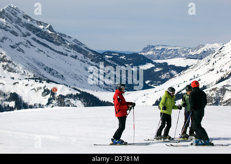 Megève (74,Francia) la Tête de Torraz Foto Stock