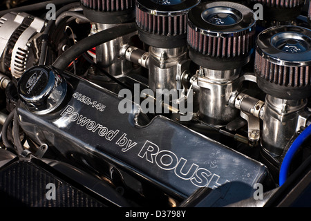 Motore in dettaglio la Shelby Daytona Cobra Coupe auto racing, Winchester, Regno Unito, 16 08 2010 Foto Stock