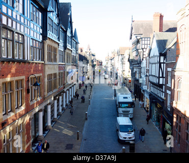 Eastgate Street a Chester, England, Regno Unito Foto Stock