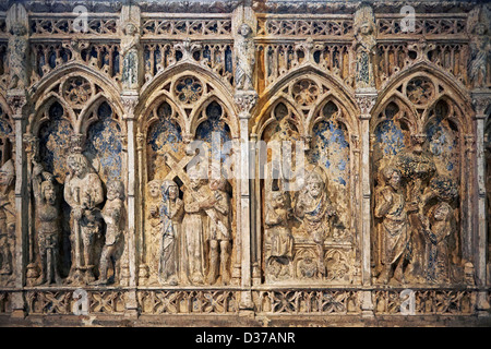 Gotico medievale pannello raffigurante il Cristo e la Croce dalla Cattedrale Basilica di Saint Denis Basilique ( Saint-Denis ) Parigi, Foto Stock