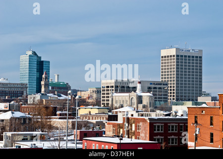 Skyline di Worcester Massachusetts Foto Stock