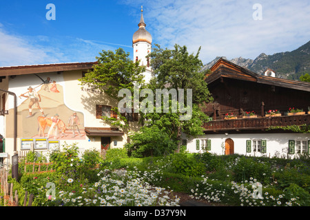 Garmisch-Partenkirchen, Alta Baviera, Baviera, Germania Foto Stock