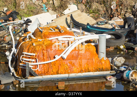 Volare il ribaltamento in Barrow in Furness, Cumbria, Regno Unito Foto Stock