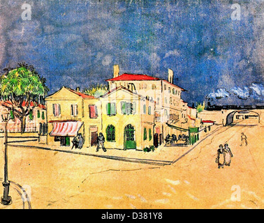 Vincent van Gogh, Vincent's House di Arles (la casa gialla). 1888. Post-Impressionism. Acquerello. Van Gogh Museum di Amsterdam Foto Stock