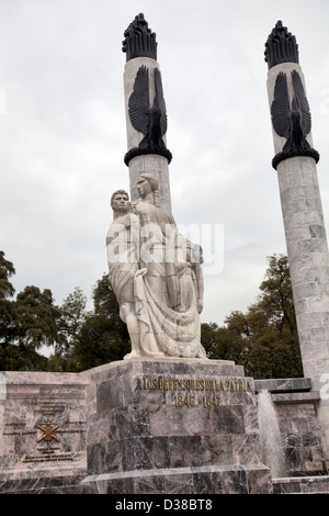 Eroica Cadetti Memorial nel parco di Chapultepec - Città del Messico DF Foto Stock